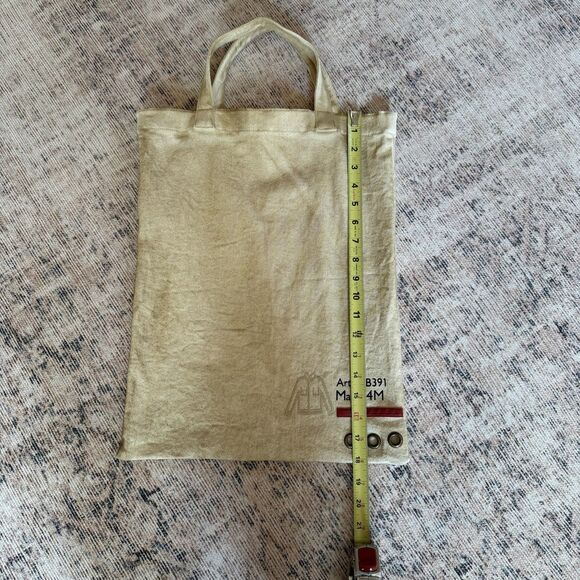 PRADA SPORT Tote Bag Denim Tan Vintage Double Handle - Picture 15 of 16